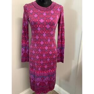 Tory Burch Dress Long Sleeve Pink S Women's A34